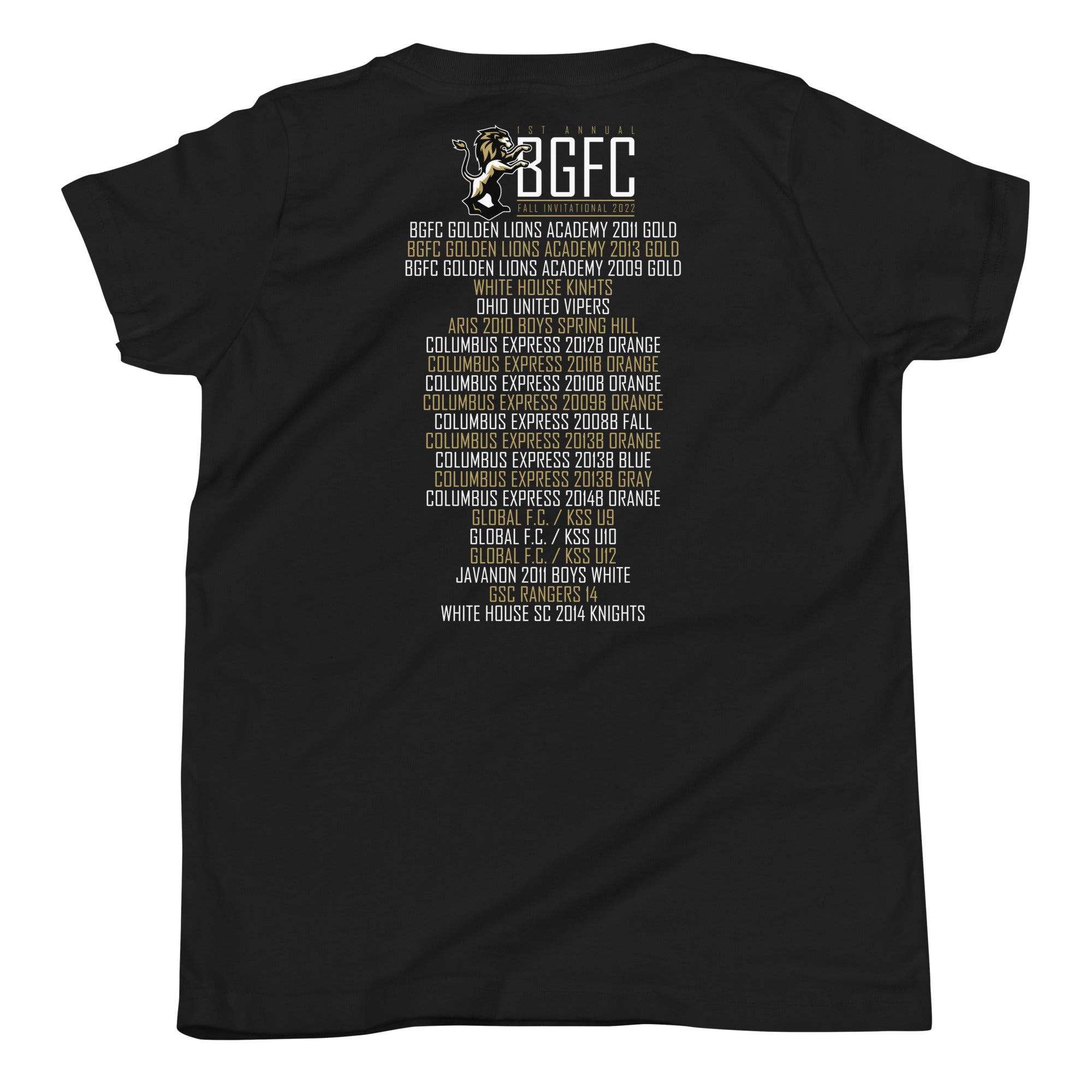 BGFC 1st Annual Fall Invitational 2022 Men's Classic Tee | Youth