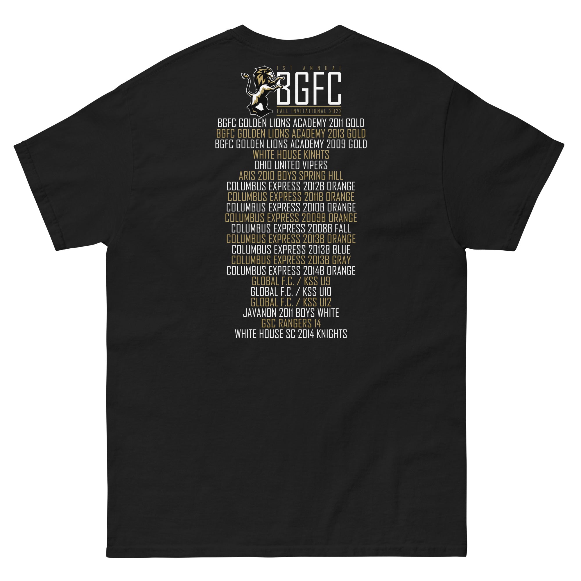 BGFC 1st Annual Fall Invitational 2022 Men's Classic Tee